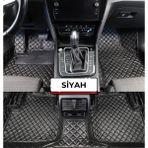 Kıa Ceed 2006-2011 Siyaha Siyah Dikiş 8d Premium Tam Kaplama Kaymaz Deri Oto Paspas