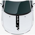 Kia Ceed Için Uyumlu Aksesuar Oto Kaput Şerit Sticker - Siyah - Standart