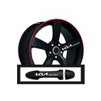 Kia ile Uyumlu Rio İçin uyumlu Aksesuar Oto Kapı Kolu/Jant sticker 10 Adet 10 * 1,5 Cm