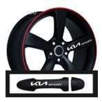 Kia Opirus İçin Uyumlu Aksesuar Oto Kapı Kolu/jant Sticker 10 Adet 10 1,5 Cm