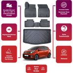 Kia Picanto 2015 Model Bagaj Havuzu+4d Araca Özel Havuzlu Paspas Takımıı Proxy - Siyah