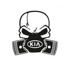 Kia Piston Kuru Kafa Araba Sticker Yapıştırma