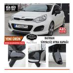 Kia Rio Sinyalsiz 2012-2016 Uyumlu Batman Yarasa Ayna Kapağı Piano Black ABS Plastik