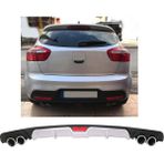 Kia Rio Uyumlu Body Kit Difüzör 4 Çıkış Gri Yuvarlak