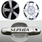 Kia Sephia Kapı Kolu Jant Sticker Yapıştırma 8 Adet