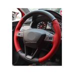 Kia Sportage Uyumlu Dikmeli Direksiyon Kılıfı İki Renkli Kırmızı-Siyah