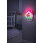 kialed Pembe Çiçekli Çocuk Bebek Gece Lambası Priz Tipi LED Dekoratif Oda Aydınlatma Uyku Lambası