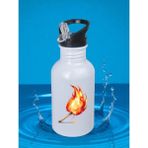 Kibrit Baskılı Matara Suluk 600 ml - Kız Çocuk Suluk, Kız Sulukları