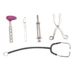 KICHOUSE 1 set mini doktor kıyafeti, oyuncak bebek evi enstrümanı, pedagojik doktor oyuncağı, minyatür oyuncak bebek evi aksesuarı, minyatür doktor kiti, oyuncak bebek evi, mini cihaz modelleri,