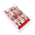 KICHOUSE 1 Takım Noel Ahşap Ataş Noel Fotoğraf Klipleri Ahşap Mandal Yılbaşı Süsleri Noel Mandalları El Sanatları Için Küçük Giysi Pimleri Adam Mandal Muhtıra Odun Noel Ağacı Çocuk