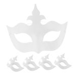 KICHOUSE 5pcs Beyaz Maske DIY Kağıt Yarım Yüz Masquerade Maske Mardi Gras Için Festivaller Ve Yılbaşı Kutlamaları Için Uygun