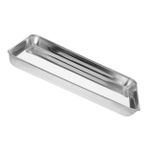 KICHOUSE Pişirme Tepsisi Paslanmaz Çelik Tepsi Yemek Tabağı Taşınabilir Servis Tepsisi Mezeler Kurabiyeler Biftek Tatlı Salata 32x24x25cm Gümüş