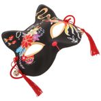 Kichvoe Kitsune Tilki Maskesi Maskesi Japon Kimono Kabuki Tavşan Aksesuarları Tiyatro Maskesi Masquerade Ball Parti Kostüm Cosplay Prop Cadılar Bayramı Hayvan Maskesi