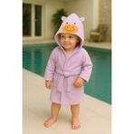 Kidaxi Bebek %100 Pamuk Bornoz - Lila