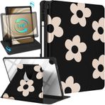 Kidcube Samsung Galaxy Tab için A9 Plus Kılıf 11 İnç Kadınlar Kızlar için Kalem Tutuculu Sevimli Folyo Kapak Girly Çiçek Desenli Döner Stand Tab A9+ Plus Tablet Kılıfı SM-X210/X216/X218 için