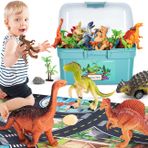 Kiddiworld Dinozor Oyuncakları 3 4 5 Yaş Erkek Çocuk Hediyeleri, Dinozorlar Çocuklar için Oyuncaklar 3-5-7, Dino Figürleri Aktivite Oyun Matı Kızlar için Noel Doğum Günü Hediyeleri Küçük Çocuk