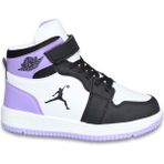 Kidessa NKT01517 Siyah Mor Anatomik Taban Unisex Çocuk Boğazlı Sneakers Ayakkabı