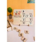 Kidewo İlkokul Matematik + Eğitici Çıkarma İşlemi Ahşap Oyuncak Etkinlik Seti + Kolay Öğrenme Rakam Bultak