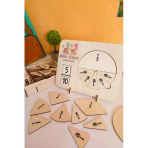 Kidewo İlkokul Matematik Eğitici Kesir Daireleri Ahşap Oyuncak Etkinlik Seti Kolay Öğrenme Bölme Bultak