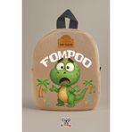 KidHug Dinozor Baskılı Desenli Yumuşak Sırt Çantası Peluş Anaokulu – Kreş Çantası 0–8 Yaş (İSİM YAZDIR)