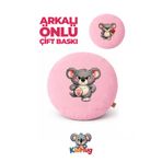 KidHug Koala Peluş Yastık 33 cm Çift Taraflı Baskılı – Romantik Koala Sevgiliye Hediye Yumuşacık Yastık