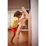 Kidoppo Öğrenme Kulesi Katlanabilir Özellikli | Montessori Yardımcı Kule | Ahşap Çocuk Taburesi