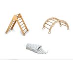 Kidoppo Pikler Tırmanma Seti Montessori Oyun Set ve Aktivite Merkezi (Üçgen - Kemer - Yastık) KID035