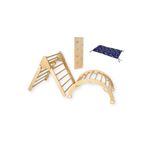 KIDOPPO Pikler Yastıklı Tırmanma Seti | Montessori Oyun Seti | üçgen - Kemer - Rampa - Yastık
