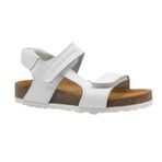Kids A More Zoey Beyaz Çift Cırtlı Deri Unisex Çocuk Sandalet