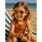 Kids Aynalı Cam Güneş Gözlüğü Pembe Çerçeve Uv 400 Korumalı Ce Belgeli