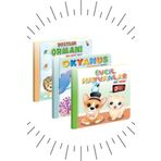 Kids Babies 3 Boyutlu, Hareketli Kitaplar "3'lü Set" Pop-up Kitap D.ormanı-okyanus-e.hayvanlar
