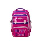 Kids Bags Okul Sırt Çantası, Pembe ve Mor Renkli, Happy Days Desenli, Çok Bölmeli