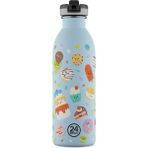 Kids Bottle Sweet Friends Pipetli Paslanmaz Çelik Çocuk Su Matarası 500 ml - Renkli - 1