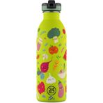 Kids Bottle Veggie Friends Pipetli Paslanmaz Çelik Çocuk Su Matarası 500 ml - Renkli - 1