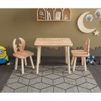 Kids Çocuk Çalışma Masası ve Sandalyeleri - Ekru
