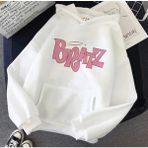 Kids Face Özel Tasarım Kapüşonlu Bratz Baskılı Şardonlu Kışlık Kız Çocuk Sweatshırt - Beyaz - 6 Yaş