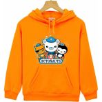 Kids Face Özel Tasarım Kapüşonlu Octonauts ve Arkadaşları Baskılı Kışlık Erkek Çocuk Sweatshırt - Turuncu - 10 Yaş