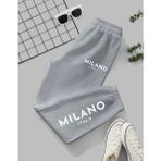 Kids Face Özel Tasarım Milano Italy Baskılı Ter Tumayan Yazlık Kız Çocuk Jogger Eşofman Altı - 16 Yaş - Gri