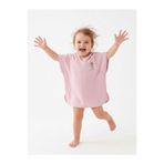 Kids Kingdom Müslin Organik Deniz Atıı Detaylı 1-5 Yaş Uyumlu Standart Beden Kız Bebek Bornoz