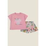 Kids Little Store Minnie Kız Çocuk Şortlu Takım (3-6 Yaş ) - Gül Kurusu