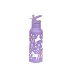 Kids Living Etc. Little Lovely Unicorn Dreams Lila Çelik Pipetli Çocuk Termos Suluk 500 Ml