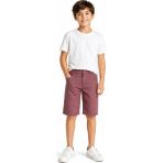 Kids Wear Erkek Çocuk Fermuar Kapamalı Cepli Bordo Renk Kumaş Şort - 10 - 11 Yaş