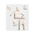 Kidsella ORGANİK PAMUK PANDA DESENLİ 5Li HASTANE ÇIKIŞ SETİ