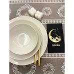 Kidspartim 16'lı Gold Yaldızlı Siyah Hoşgeldin Ramazan Yeni Ay Desenli Garson Peçete