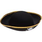 Kidspartim Korsan Şapkası Siyah Gold Çocuk 33X24 cm - Standart