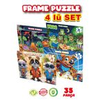 kidssan games FRAME PUZZLE 35 PARÇA (YAP-BOZ) ÇOCUK OYUNCAĞI 4LÜ SET PUZZLE EĞİTİCİ MONTESORİ