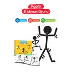 kidva Stick Man Çöp Adam Figürlü Eğitici Oyuncak Dayanıklı Gövde 12 Çift Taraflı Kartlı Kutu Oyunu 3 Yaş