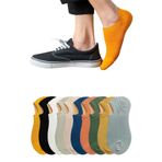 Kidy Socks Unisex Görünmez Çorap, Pamuk, No Show Stil, 36-40 Beden, Tüylenme Önleyici, 8 Çift