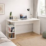 Kidy Woody Çalışma Masa - Raflı Çlışma Masa - Ofis Masası - Ders Masası (160×60×74 Cm) - 160*60 - Beyaz
