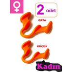 Kiegs Kadın Rahat Nefes Alma Uyku Aparatı Horlama Önleme/burun Içi Silikon S-L Beden Burun Dilatörü - Turuncu - Orta Boy